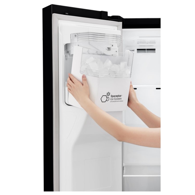 LG GSL760WBXV 601L Side-by-side American Fridge Freezer With Plumbed Ice & Water Dispenser - Black