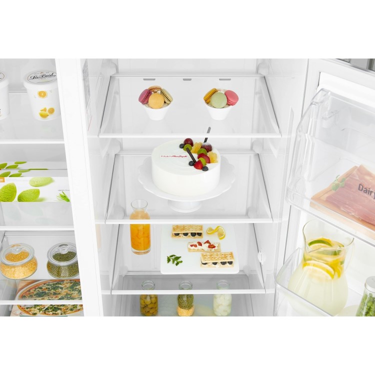 LG GSL760WBXV 601L Side-by-side American Fridge Freezer With Plumbed Ice & Water Dispenser - Black