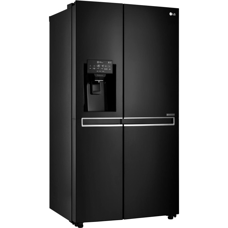 LG GSL760WBXV 601L Side-by-side American Fridge Freezer With Plumbed Ice & Water Dispenser - Black