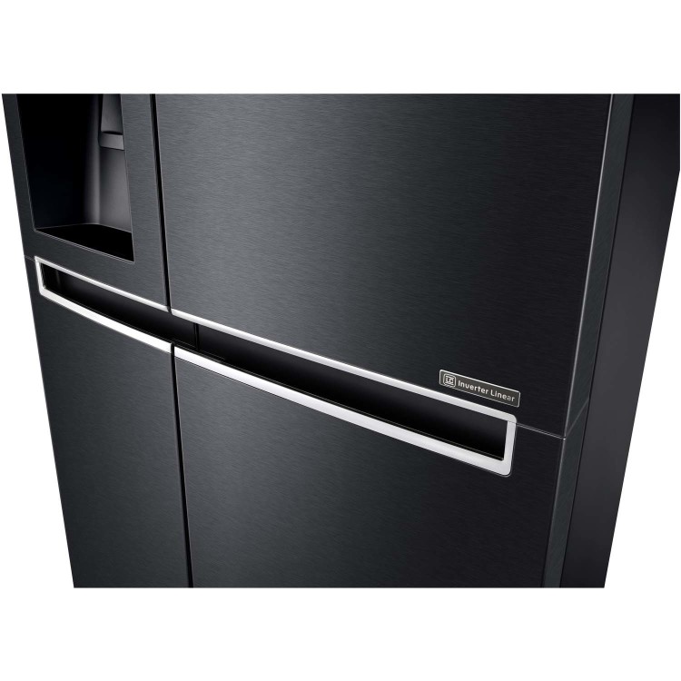 LG GSL761MCXV American Style Fridge Freezer With Non-Plumbed Ice & Water Dispenser - Matte Black