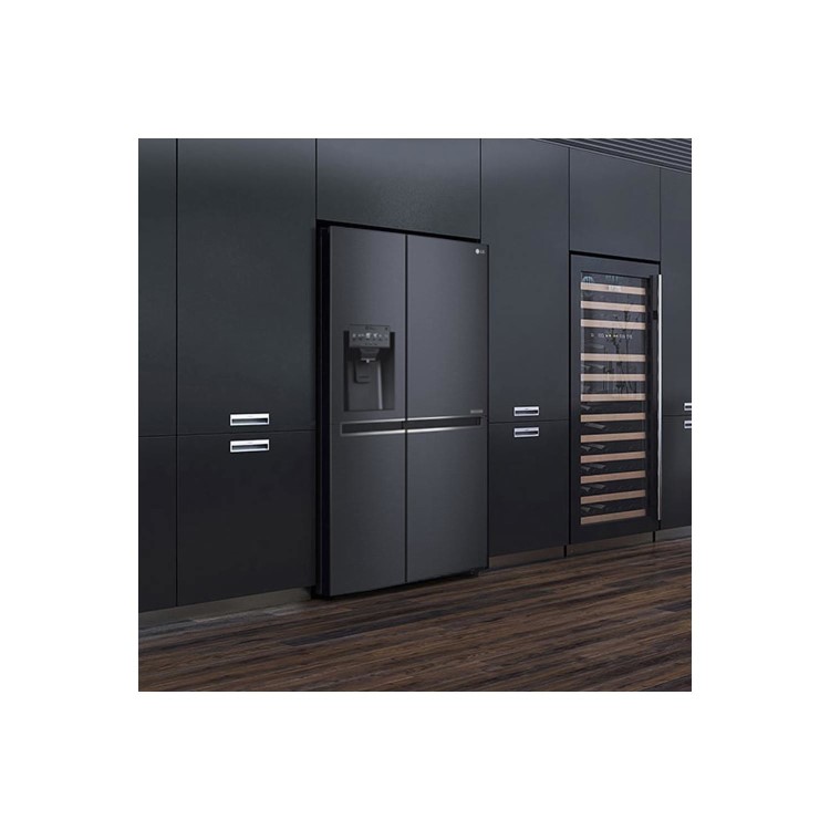 LG GSL761MCXV American Style Fridge Freezer With Non-Plumbed Ice & Water Dispenser - Matte Black