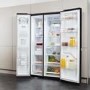 LG GSL761MCXV American Style Fridge Freezer With Non-Plumbed Ice & Water Dispenser - Matte Black