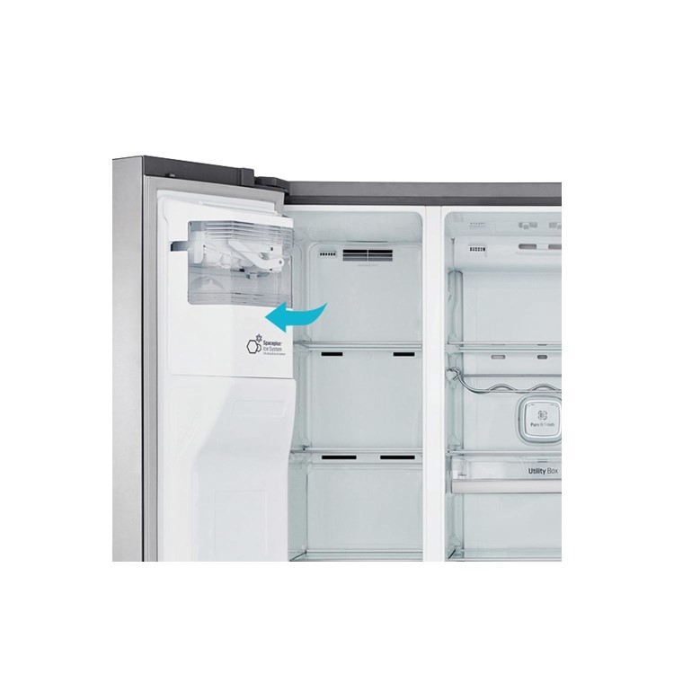 LG GSL761MCXV American Style Fridge Freezer With Non-Plumbed Ice & Water Dispenser - Matte Black