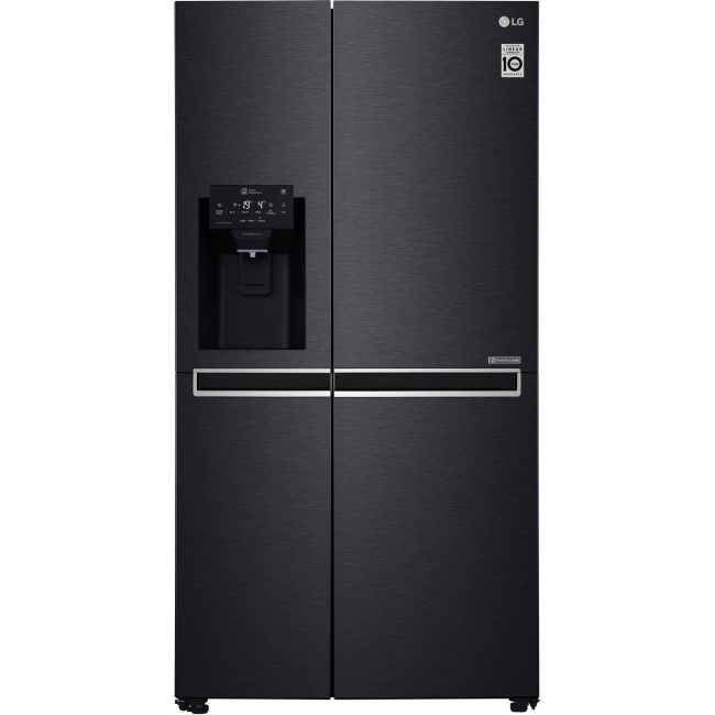 GRADE A2 - LG GSL761MCXV American Style Fridge Freezer With Non-Plumbed Ice & Water Dispenser - Matte Black