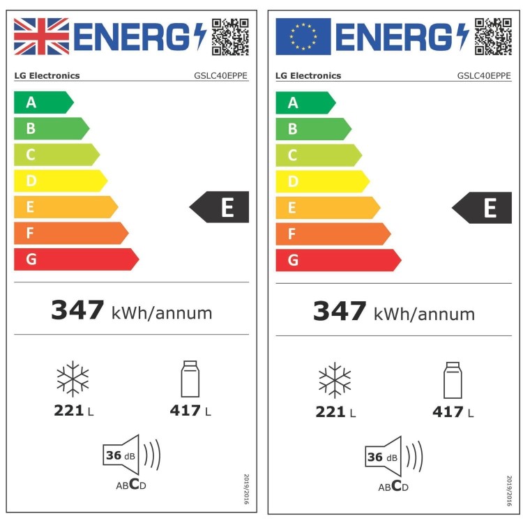 LG NatureFRESH 638 Litre Side-by-Side American Fridge Freezer - Matte Black