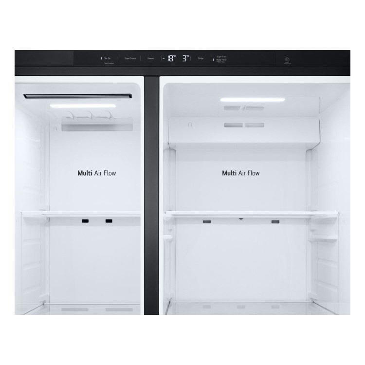 LG NatureFRESH 638 Litre Side-by-Side American Fridge Freezer - Matte Black