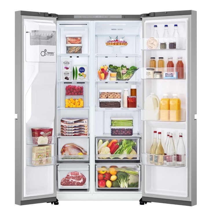 Refurbished LG NatureFRESH 638 Litre Side-by-Side American Fridge Freezer - Prime Silver