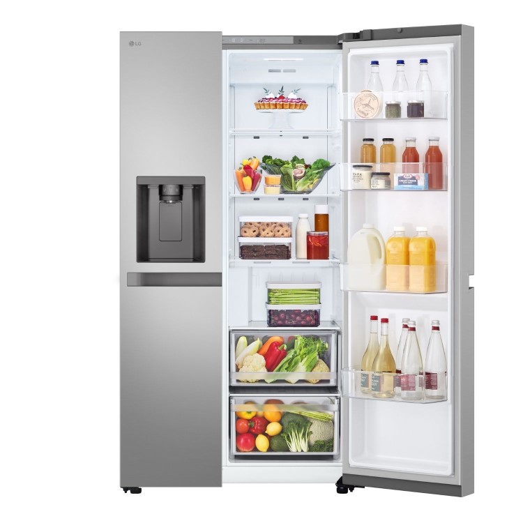 Refurbished LG NatureFRESH 638 Litre Side-by-Side American Fridge Freezer - Prime Silver