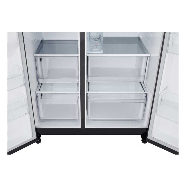 LG NatureFRESH 641 Litre Side-by-Side American Fridge Freezer -  Black