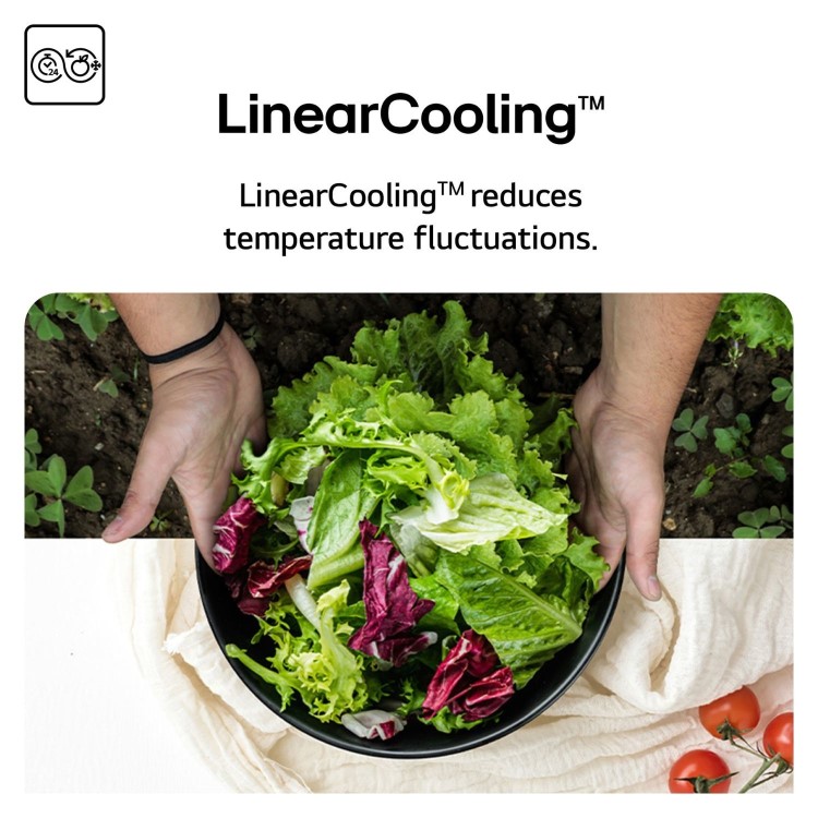 LG NatureFRESH 641 Litre Side-by-Side American Fridge Freezer -  Black