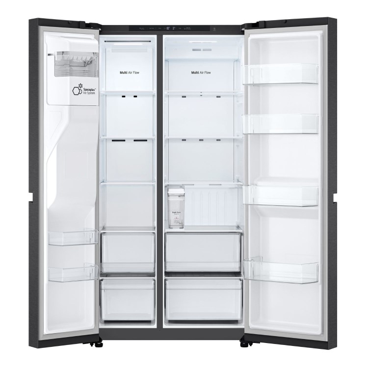 LG NatureFRESH 641 Litre Side-by-Side American Fridge Freezer -  Black