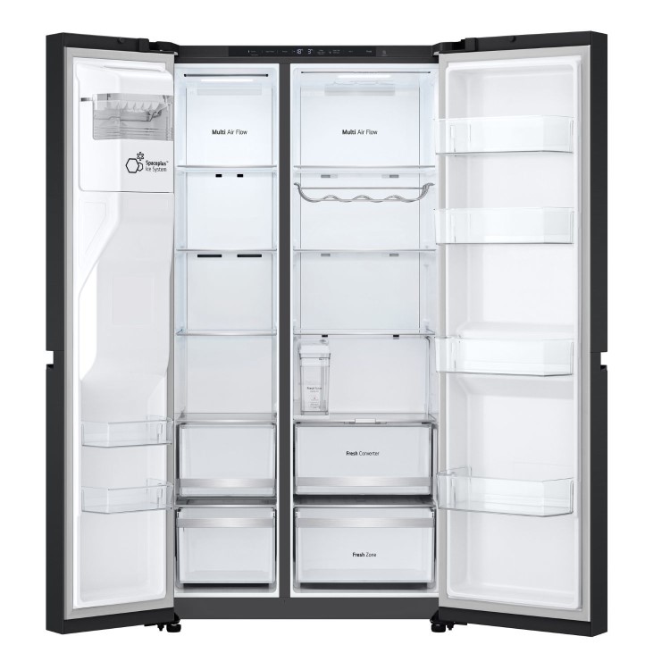 LG NatureFRESH 628 Litre Side-by-Side American Fridge Freezer -  Black
