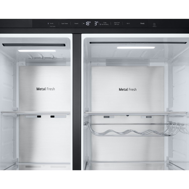 LG NatureFRESH 623 Litre Side-by-Side American Fridge Freezer -  Black