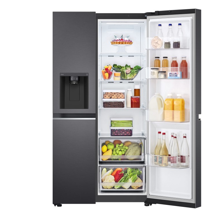 Refurbished LG NatureFRESH GSLV70MCTD 635 Litre Frost Free American Fridge Freezer Black