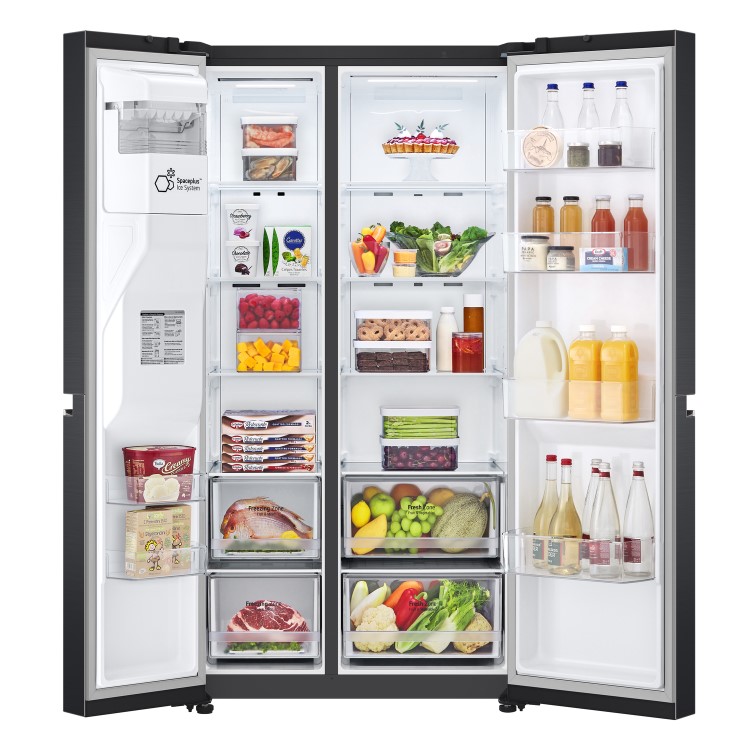 Refurbished LG NatureFRESH GSLV70MCTD 635 Litre Frost Free American Fridge Freezer Black