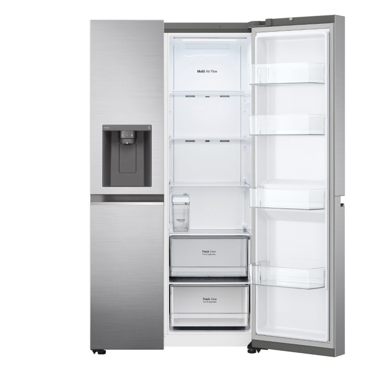 Refurbished LG NatureFRESH 635 Litre Side-by-Side American Fridge Freezer - Shiny Steel