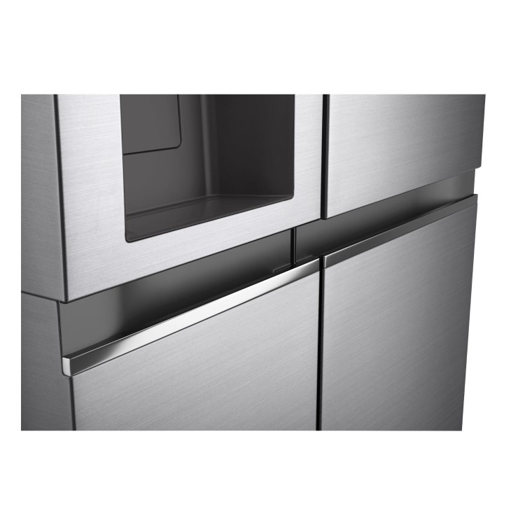 Refurbished LG NatureFRESH 635 Litre Side-by-Side American Fridge Freezer - Shiny Steel