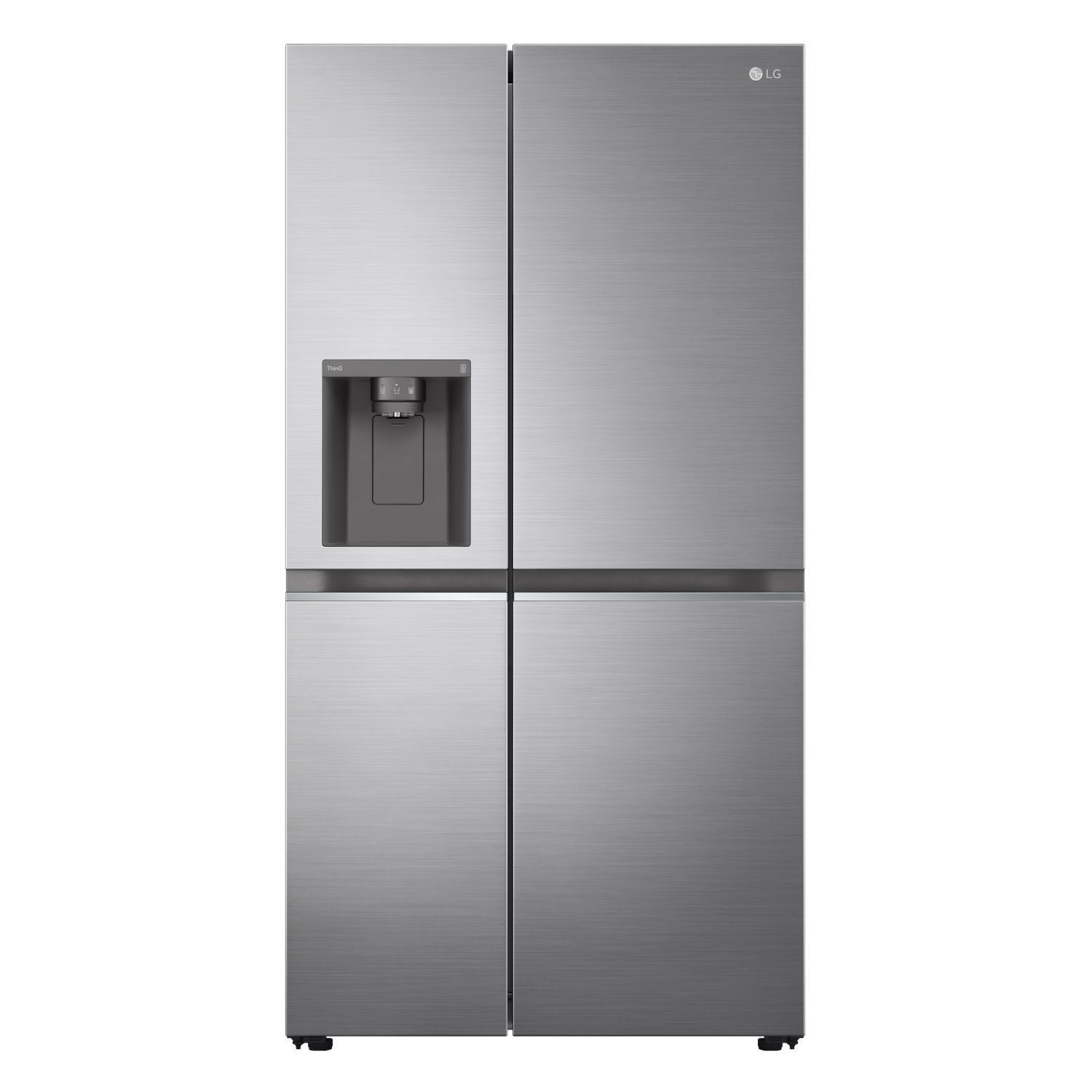 Lg Silver Naturefresh 635 Litre Side-By-Side American Fridge Freezer - Shiny Steel