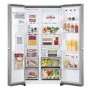 LG NatureFRESH 635 Litre Side-by-Side American Fridge Freezer - Shiny Steel