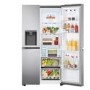Refurbished LG NatureFRESH 635 Litre Side-by-Side American Fridge Freezer - Shiny Steel