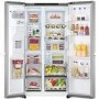 LG 635 Litre Side-By-Side American Fridge Freezer - Stainless steel