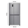 GRADE A2 - LG GSM760PZXZ Frost Free American Style Refrigerator - Stainless Steel