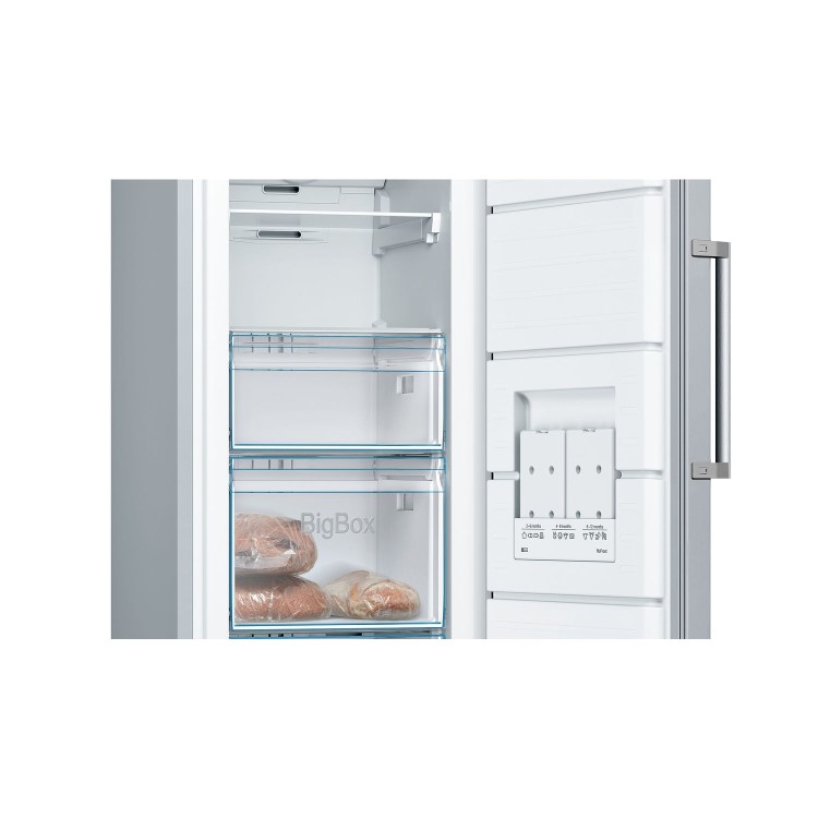 Bosch Series 4 200 Litres Freestanding Freezer - Stainless Steel Look