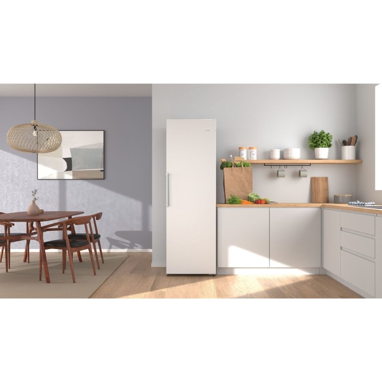 Bosch Series 4 334 Litre Upright Freestanding Freezer - White