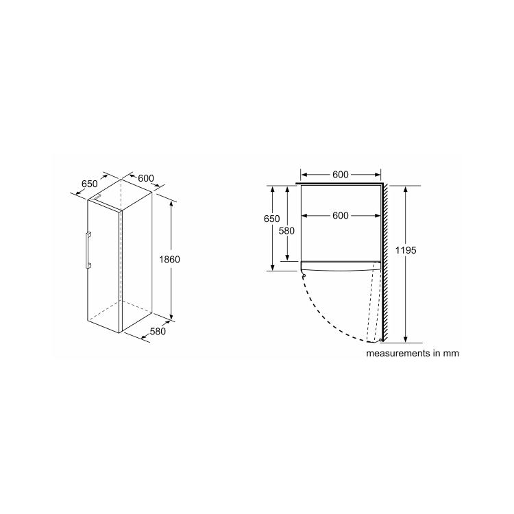 Refurbished Bosch Series 4 242 Litre Freestanding Upright Freezer - White