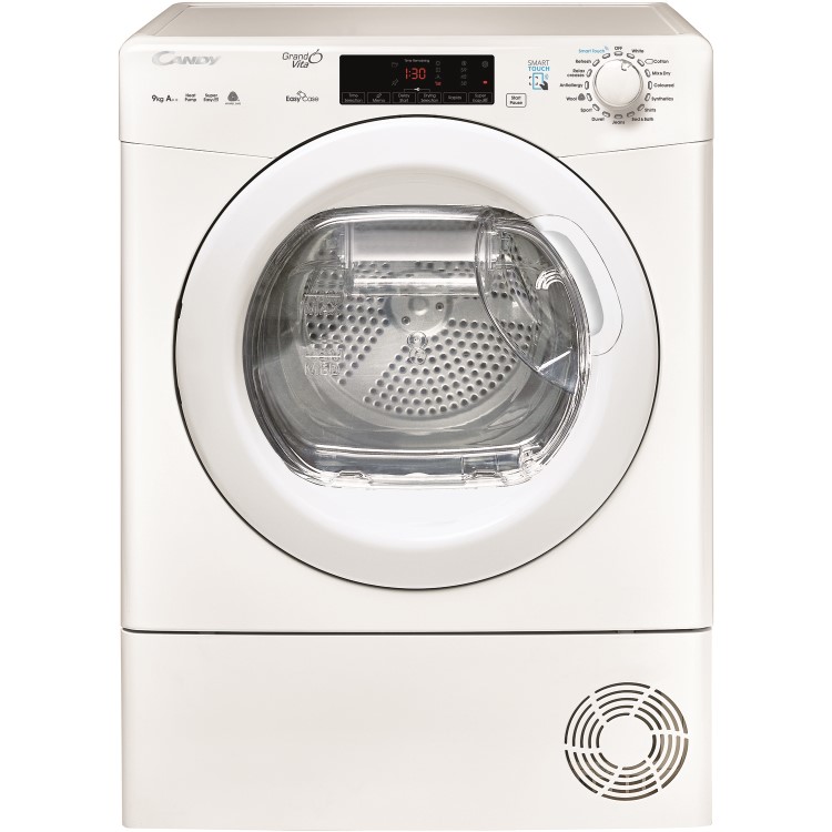 Candy GSVH9A2TE-80 Grando Vito 9kg Freestanding Heat Pump Tumble Dryer - White With White Door