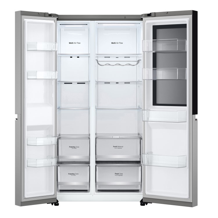 Refurbished LG InstaView GSVV80PYLL 655 Litre American Frost Free Fridge Freezer Prime Silver