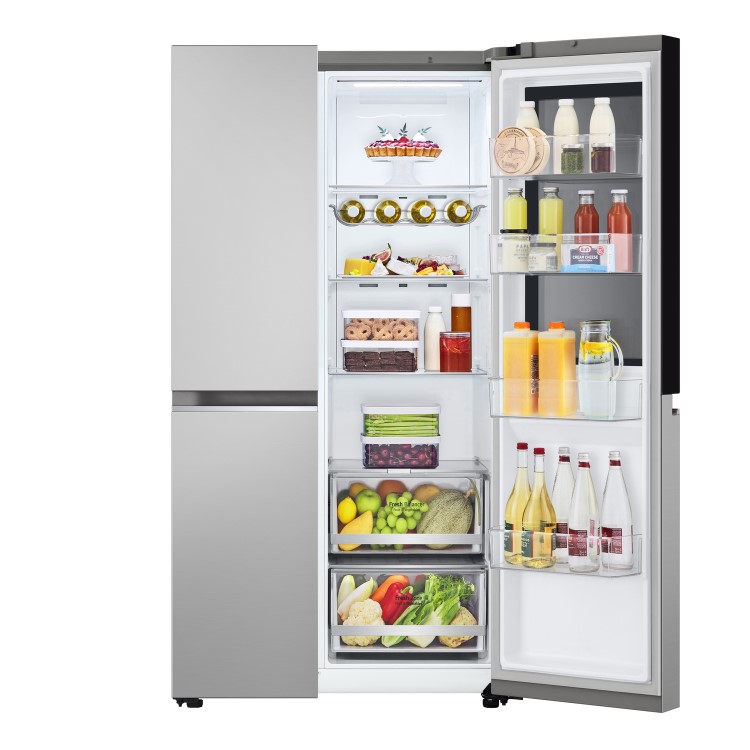 Refurbished LG InstaView GSVV80PYLL 655 Litre American Frost Free Fridge Freezer Prime Silver