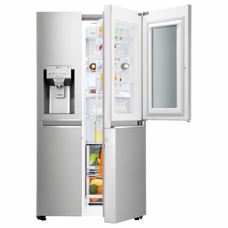 LG GSX960NSVZ InstaView Door-in-door Multi-door American Fridge Freezer With Ice & Water Dispenser -
