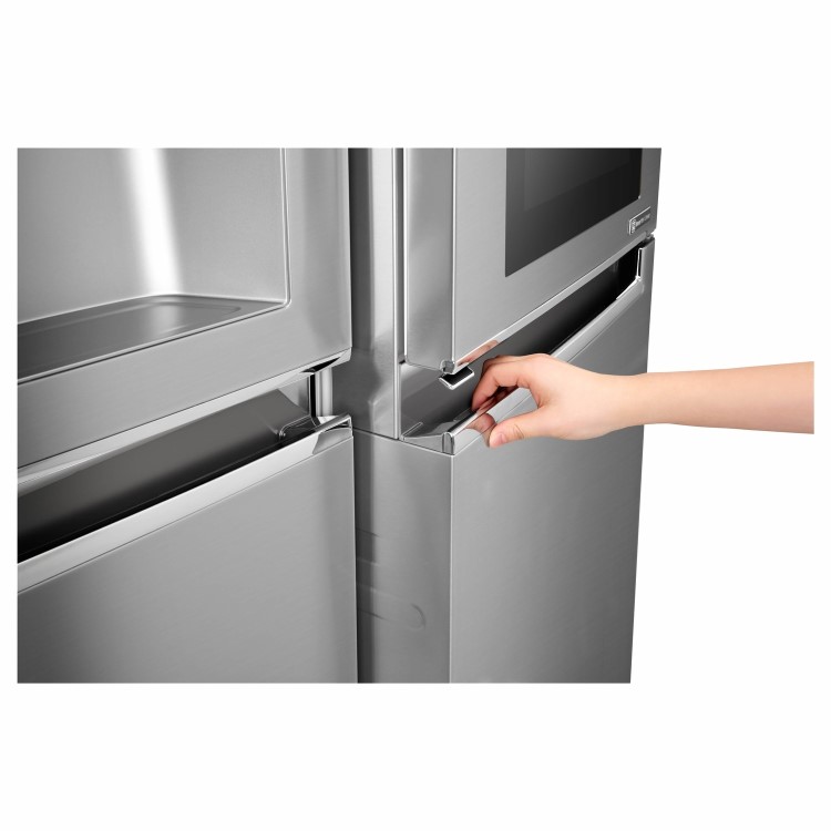 LG GSX961NSVZ InstaView Door-in-door Multi-door American Fridge Freezer With Non-plumb Ice & Water Dispenser - Premium Steel