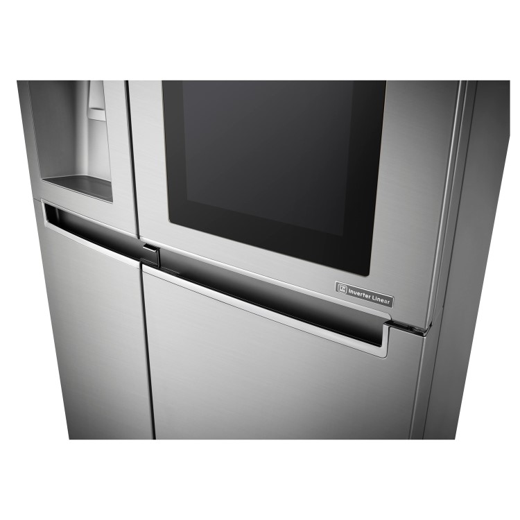 LG GSX961NSVZ InstaView Door-in-door Multi-door American Fridge Freezer With Non-plumb Ice & Water Dispenser - Premium Steel