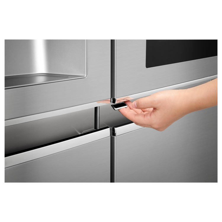 LG GSX961NSVZ InstaView Door-in-door Multi-door American Fridge Freezer With Non-plumb Ice & Water Dispenser - Premium Steel
