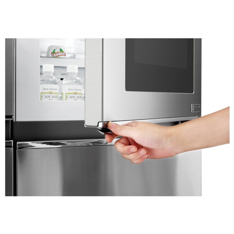 LG GSX961NSVZ InstaView Door-in-door Multi-door American Fridge Freezer With Non-plumb Ice & Water Dispenser - Premium Steel