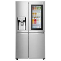 LG GSX961NSVZ InstaView Door-in-door Multi-door American Fridge Freezer With Non-plumb Ice & Water Dispenser - Premium Steel