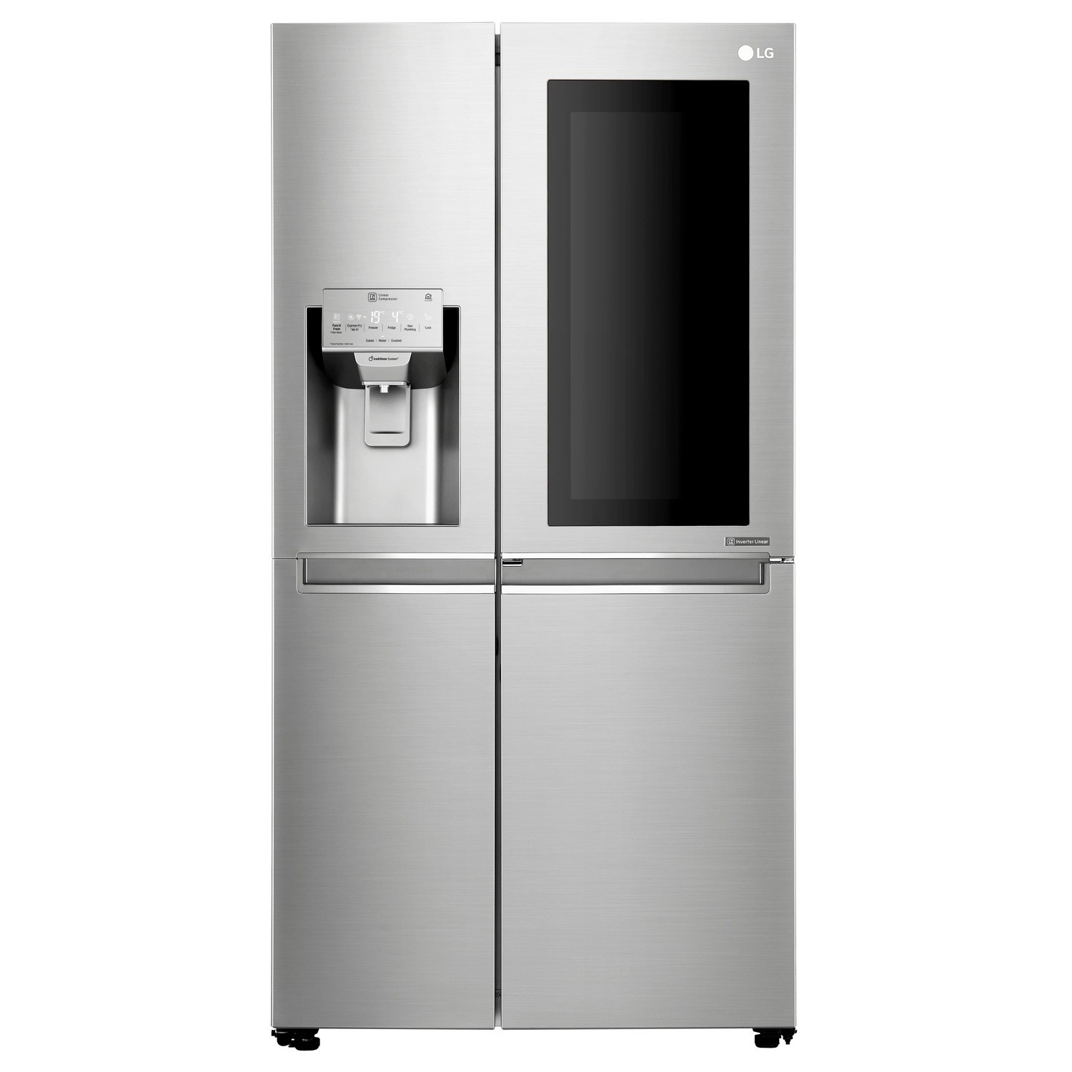 LG GSX961NSVZ InstaView Door in door Multi door American Fridge Freezer With Non plumb Ice Water Dispenser Premium Steel