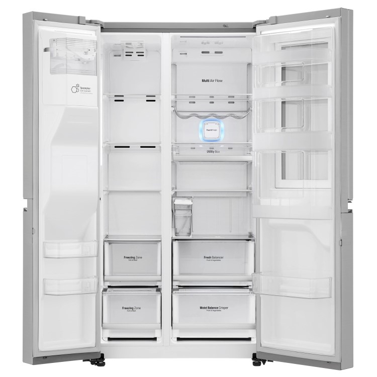 LG GSX961NSVZ InstaView Door-in-door Multi-door American Fridge Freezer With Non-plumb Ice & Water Dispenser - Premium Steel