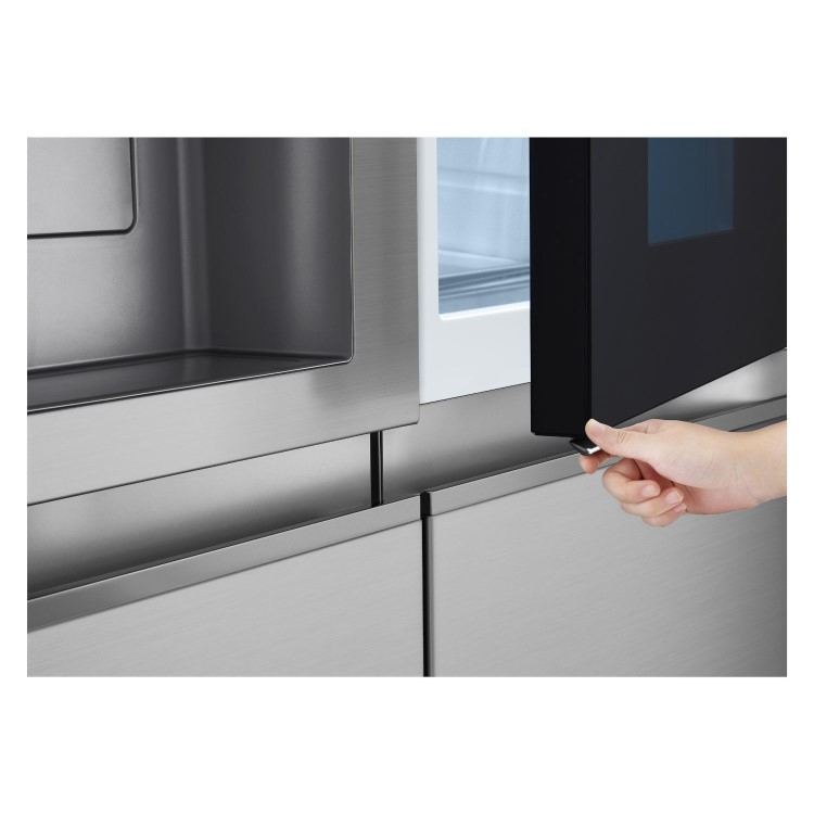 LG InstaView 628 Litre Side-By-Side American Fridge Freezer - Silver
