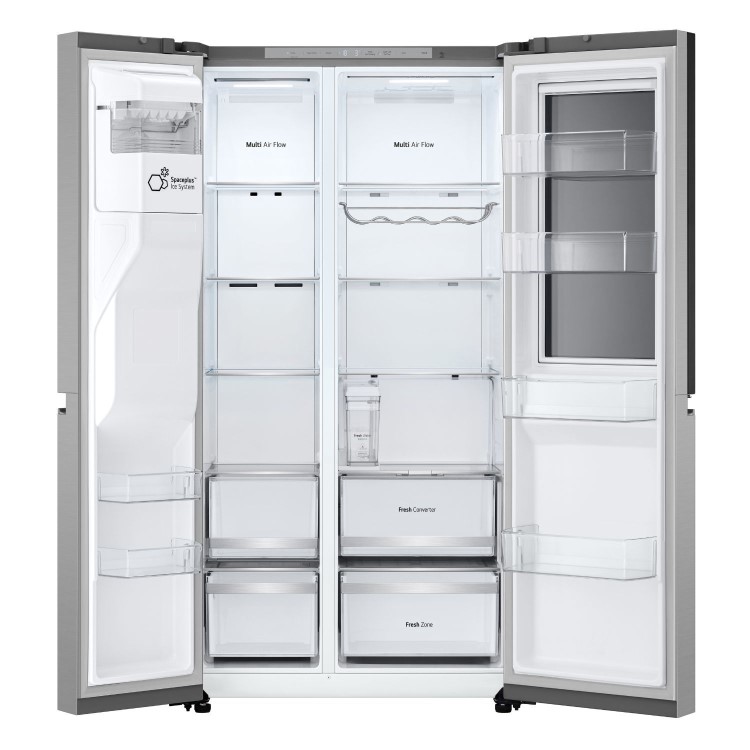 LG InstaView 628 Litre Side-By-Side American Fridge Freezer - Silver