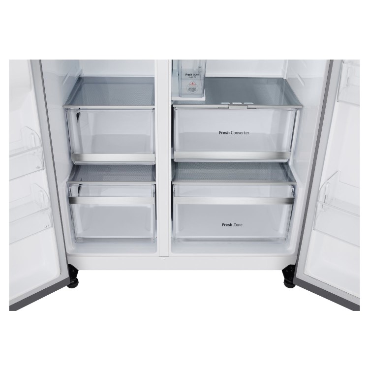 LG InstaView 628 Litre Side-By-Side American Fridge Freezer - Silver