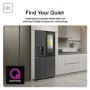 LG InstaView™ 628 Litre Side-By-Side American Fridge Freezer - Essence Black Steel