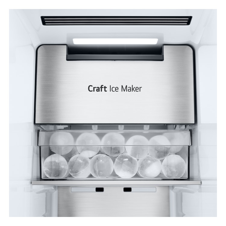 LG InstaView™ 628 Litre Side-By-Side American Fridge Freezer - Essence Black Steel
