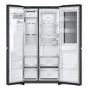 LG InstaView™ 628 Litre Side-By-Side American Fridge Freezer - Essence Black Steel