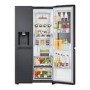LG InstaView™ 628 Litre Side-By-Side American Fridge Freezer - Essence Black Steel