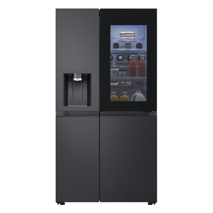 LG InstaView™ 628 Litre Side-by-Side American Fridge Freezer -  Black