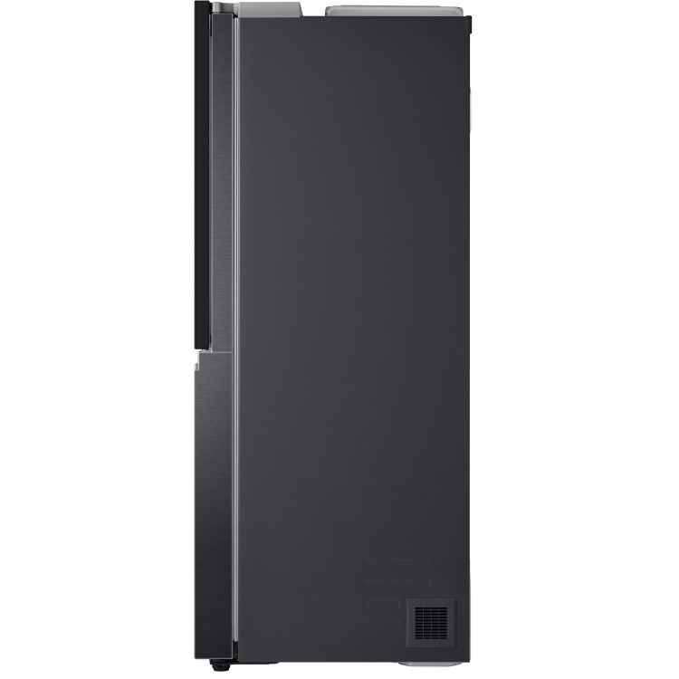 Refurbished LG InstaView ThinQ GSXV90MCAE 635 Litre American Fridge Freezer With Plumbed Ice And Water Dispenser Black