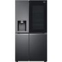 Refurbished LG InstaView ThinQ GSXV90MCAE 635 Litre American Fridge Freezer With Plumbed Ice And Water Dispenser Black